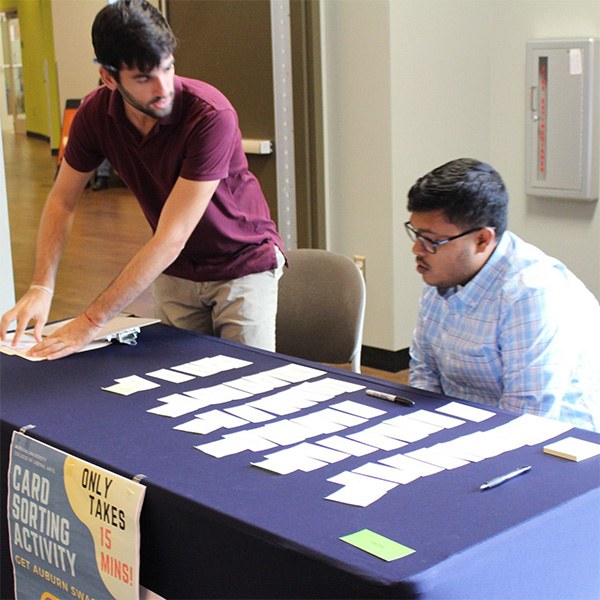 screenshot of Jonathan Nixon facilitating card sort